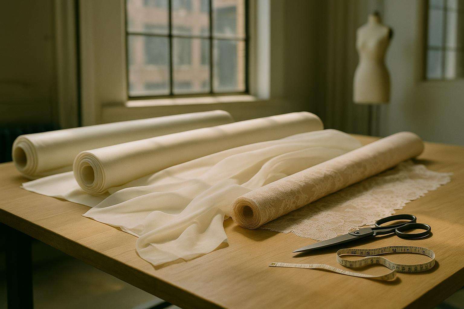 Wedding Dress Fabrics: Satin, Lace, Tulle, Crepe & More